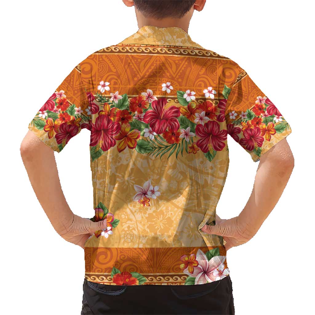 Hawaii Hibiscus Hawaiian Shirt Turtles and Tribal Motifs Vintage Floral Style LT03 - Polynesian Pride