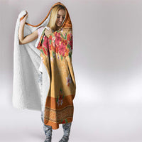 Hawaii Hibiscus Hooded Blanket Turtles and Tribal Motifs Vintage Floral Style LT03 - Polynesian Pride