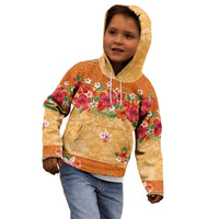 Hawaii Hibiscus Kid Hoodie Turtles and Tribal Motifs Vintage Floral Style LT03 - Polynesian Pride