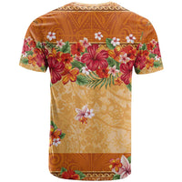 Hawaii Hibiscus T Shirt Turtles and Tribal Motifs Vintage Floral Style LT03 - Polynesian Pride