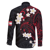 French Polynesia Tiare Day Family Matching Off The Shoulder Long Sleeve Dress and Hawaiian Shirt Seal and Polynesian Pattern LT03 - Polynesian Pride