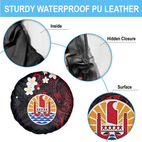 French Polynesia Tiare Day Spare Tire Cover Seal and Polynesian Pattern