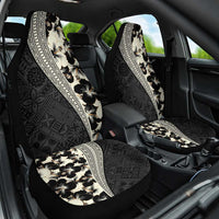 Bula Hibiscus Festival Car Seat Cover Tapa Pattern Half Style LT03 One Size Beige - Polynesian Pride