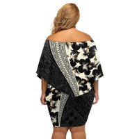 Bula Hibiscus Festival Family Matching Off Shoulder Short Dress and Hawaiian Shirt Tapa Pattern Half Style LT03 - Polynesian Pride