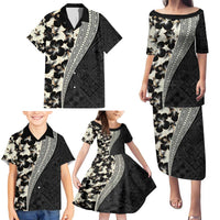 Bula Hibiscus Festival Family Matching Puletasi and Hawaiian Shirt Tapa Pattern Half Style LT03 - Polynesian Pride