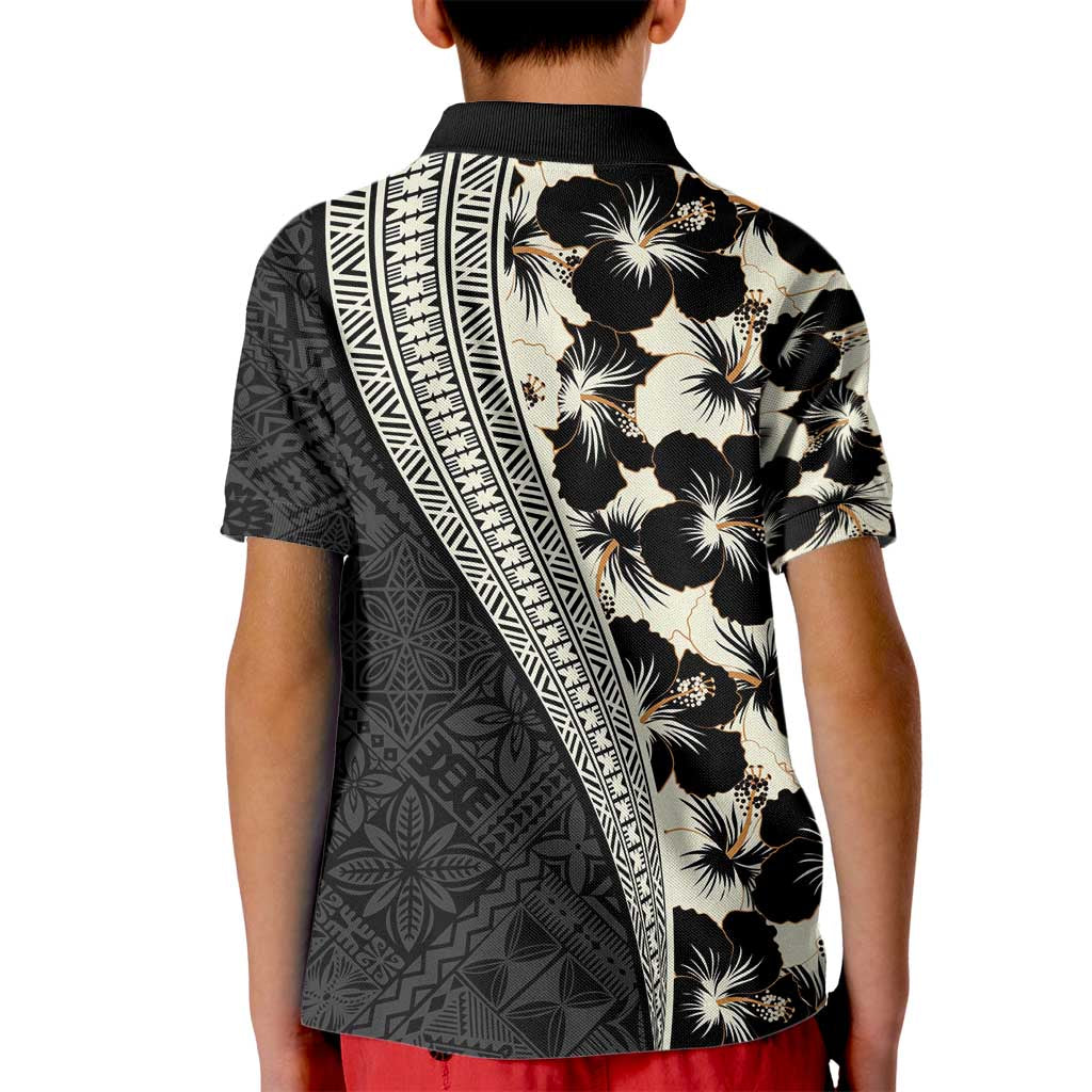 Bula Hibiscus Festival Kid Polo Shirt Tapa Pattern Half Style LT03 - Polynesian Pride