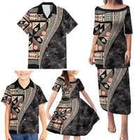 Bula Hibiscus Festival Family Matching Puletasi and Hawaiian Shirt Fijian Masi Pattern Half Style LT03 - Polynesian Pride