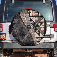 Bula Hibiscus Festival Spare Tire Cover Fijian Masi Pattern Half Style LT03 Beige - Polynesian Pride