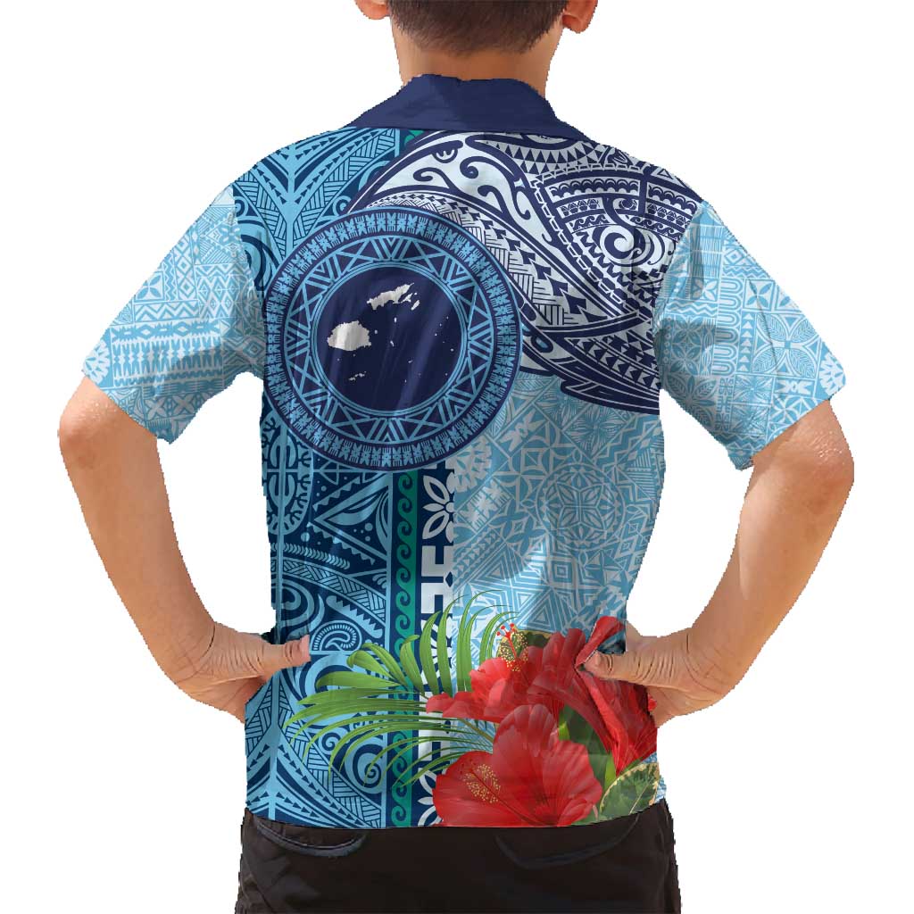 Fiji Day Family Matching Long Sleeve Bodycon Dress and Hawaiian Shirt Tapa Pattern and Hibiscus Flower LT03 - Polynesian Pride
