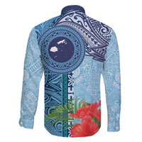 Fiji Day Family Matching Long Sleeve Bodycon Dress and Hawaiian Shirt Tapa Pattern and Hibiscus Flower LT03 - Polynesian Pride