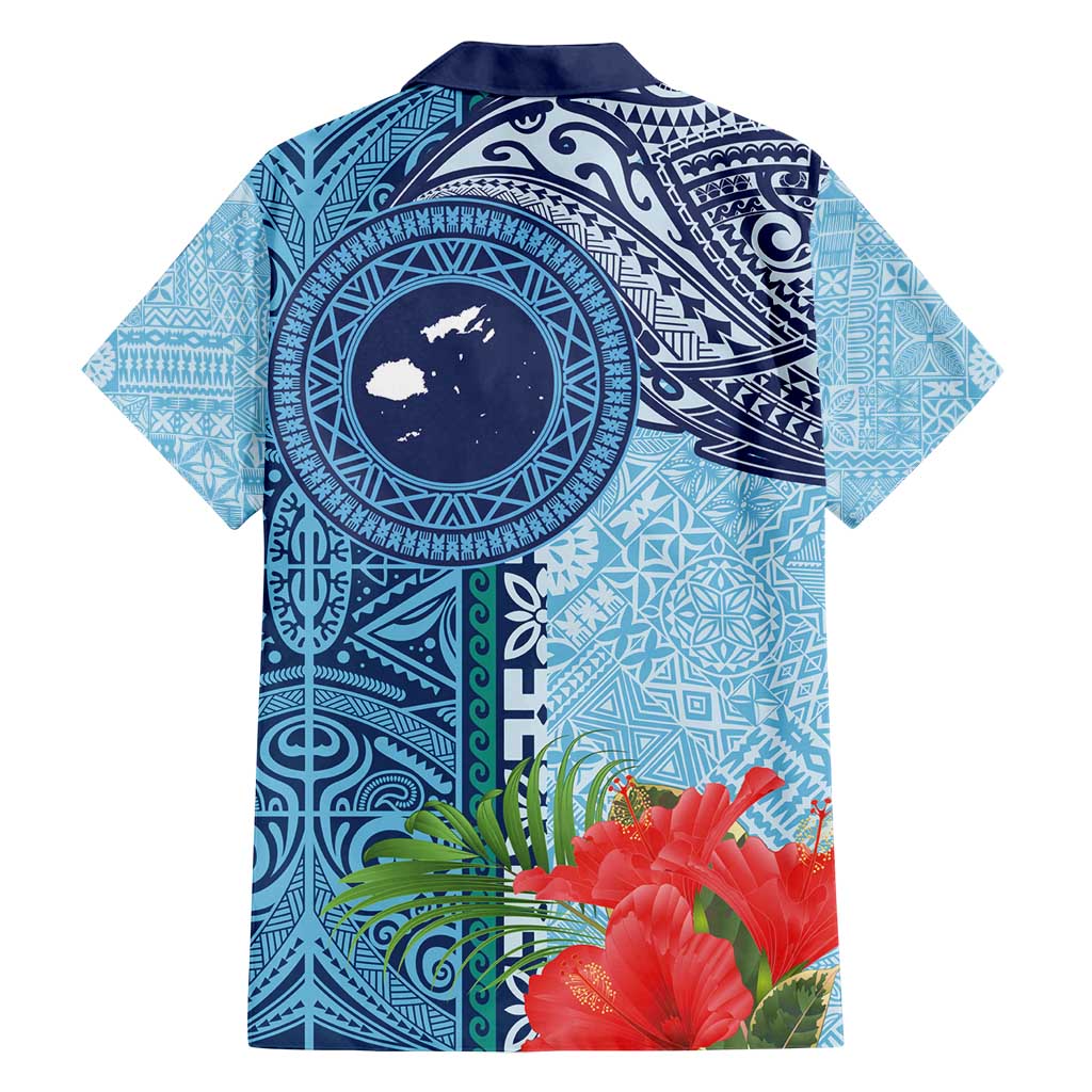 Fiji Day Family Matching Off Shoulder Maxi Dress and Hawaiian Shirt Tapa Pattern and Hibiscus Flower LT03 - Polynesian Pride