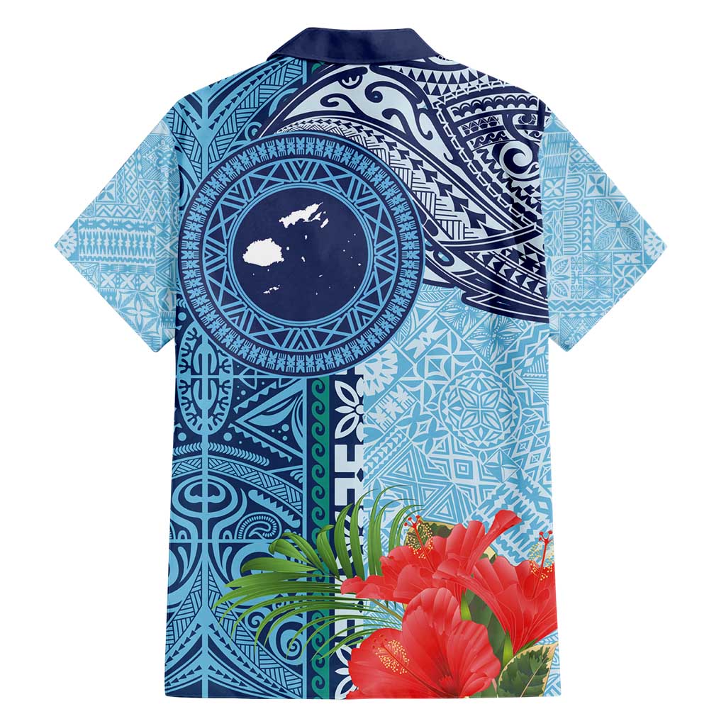 Fiji Day Family Matching Short Sleeve Bodycon Dress and Hawaiian Shirt Tapa Pattern and Hibiscus Flower LT03 - Polynesian Pride