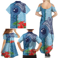 Fiji Day Family Matching Summer Maxi Dress and Hawaiian Shirt Tapa Pattern and Hibiscus Flower LT03 - Polynesian Pride
