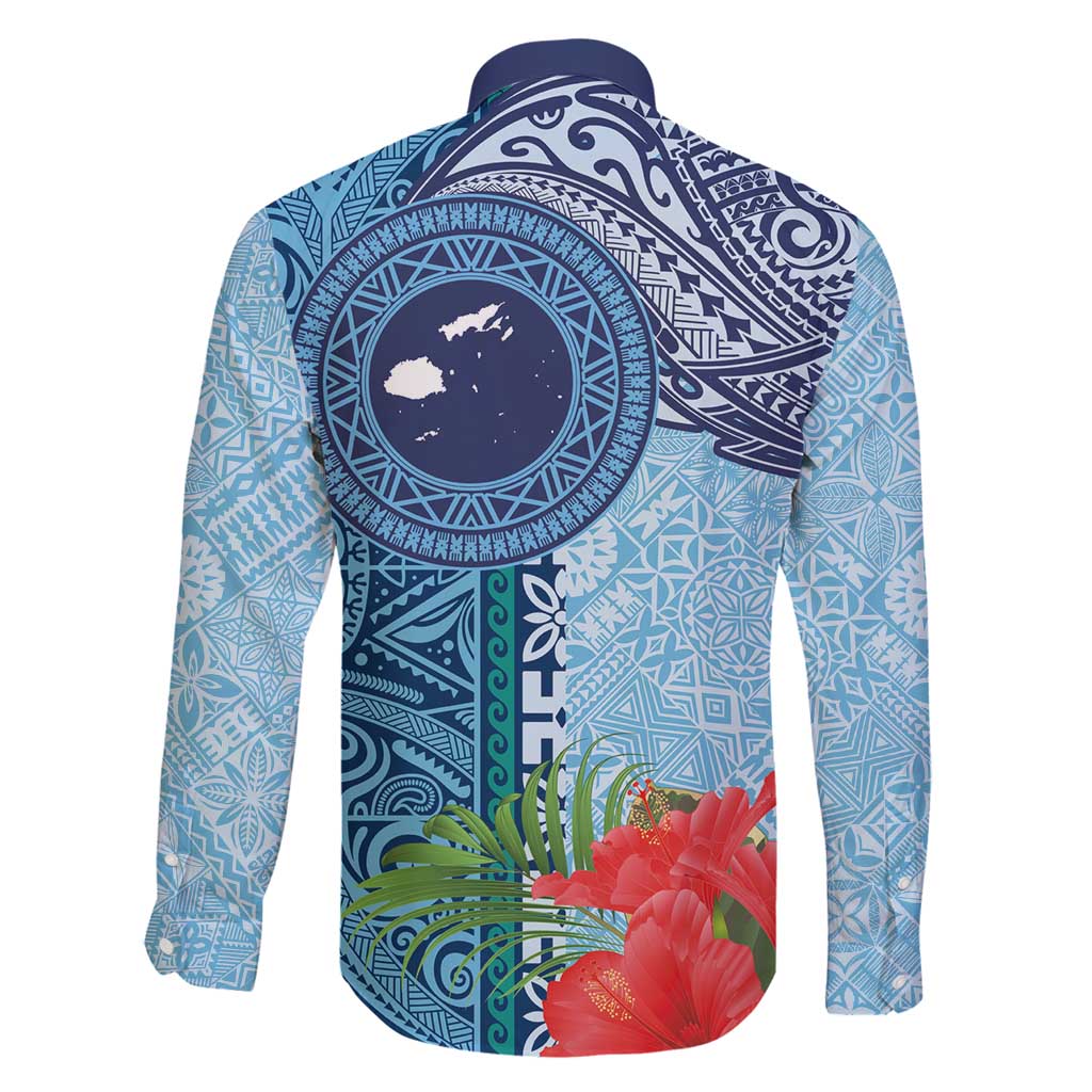 Fiji Day Family Matching Tank Maxi Dress and Hawaiian Shirt Tapa Pattern and Hibiscus Flower LT03 - Polynesian Pride