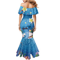 Aloha Hawaiian Monk Seal Family Matching Mermaid Dress and Hawaiian Shirt Polynesian Tattoo The Ocean and Undersea Vibe LT03 - Polynesian Pride
