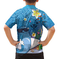 Aloha Hawaiian Monk Seal Family Matching Off Shoulder Maxi Dress and Hawaiian Shirt Polynesian Tattoo The Ocean and Undersea Vibe LT03 - Polynesian Pride