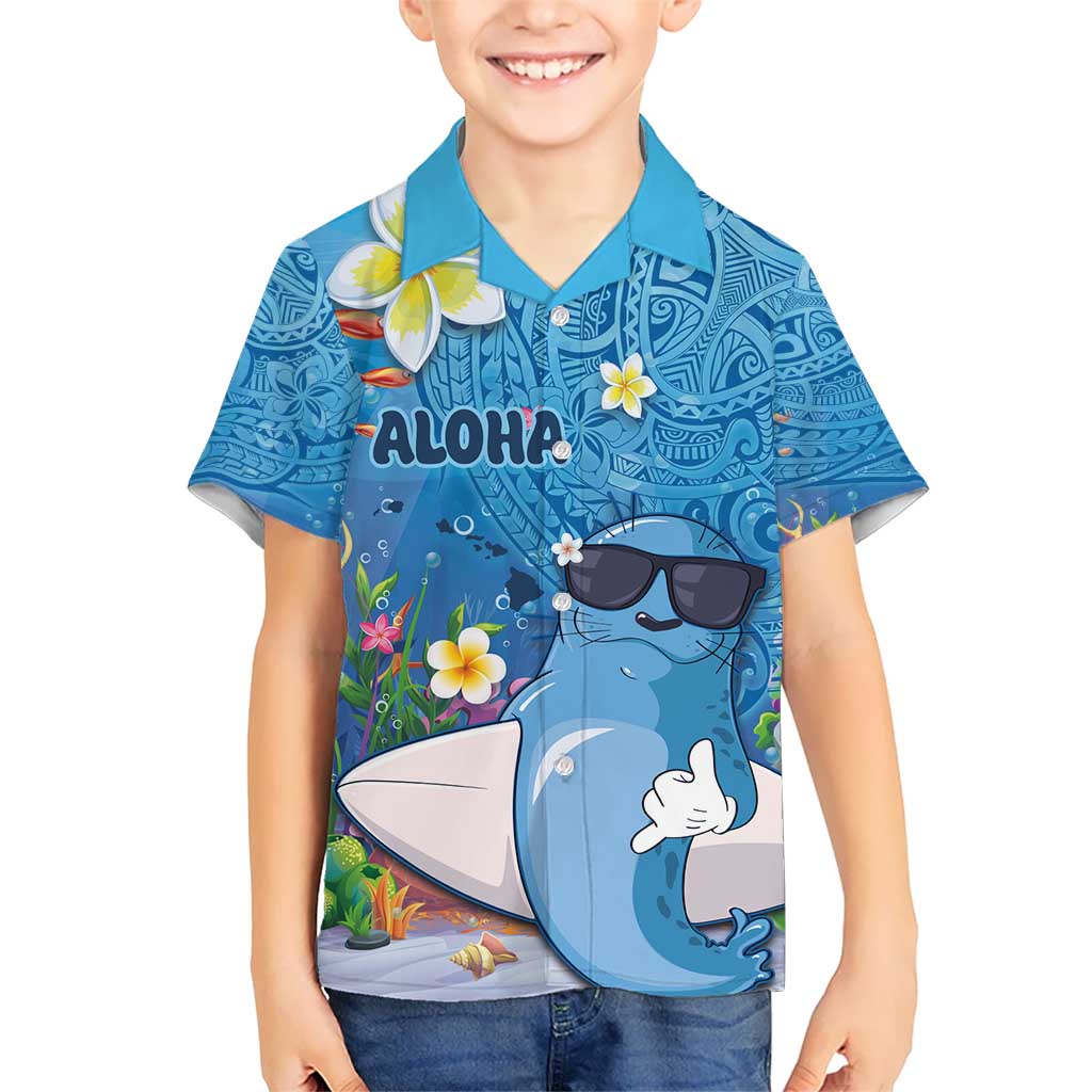 Aloha Hawaiian Monk Seal Hawaiian Shirt Polynesian Tattoo The Ocean and Undersea Vibe LT03 - Polynesian Pride