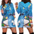 Aloha Hawaiian Monk Seal Hoodie Dress Polynesian Tattoo The Ocean and Undersea Vibe