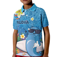 Aloha Hawaiian Monk Seal Kid Polo Shirt Polynesian Tattoo The Ocean and Undersea Vibe LT03 Kid Blue - Polynesian Pride
