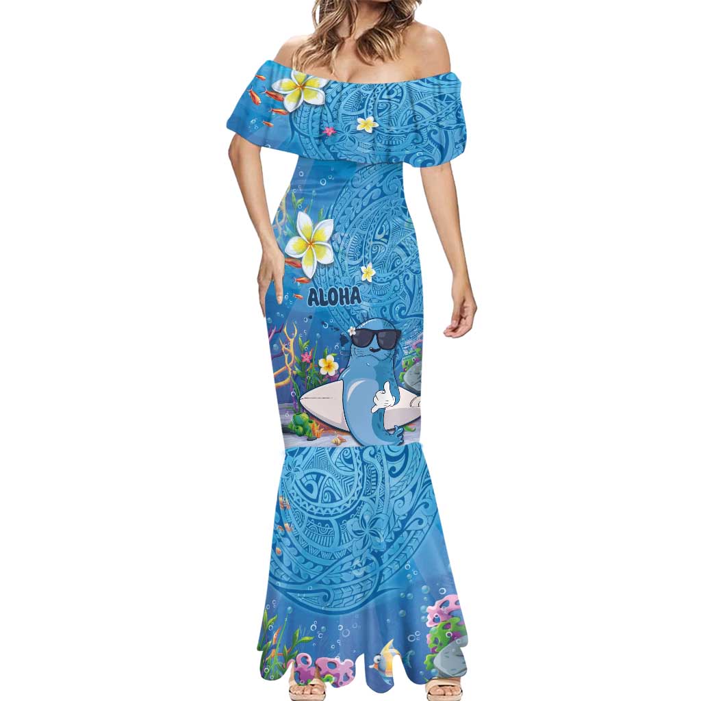 Aloha Hawaiian Monk Seal Mermaid Dress Polynesian Tattoo The Ocean and Undersea Vibe LT03 - Polynesian Pride