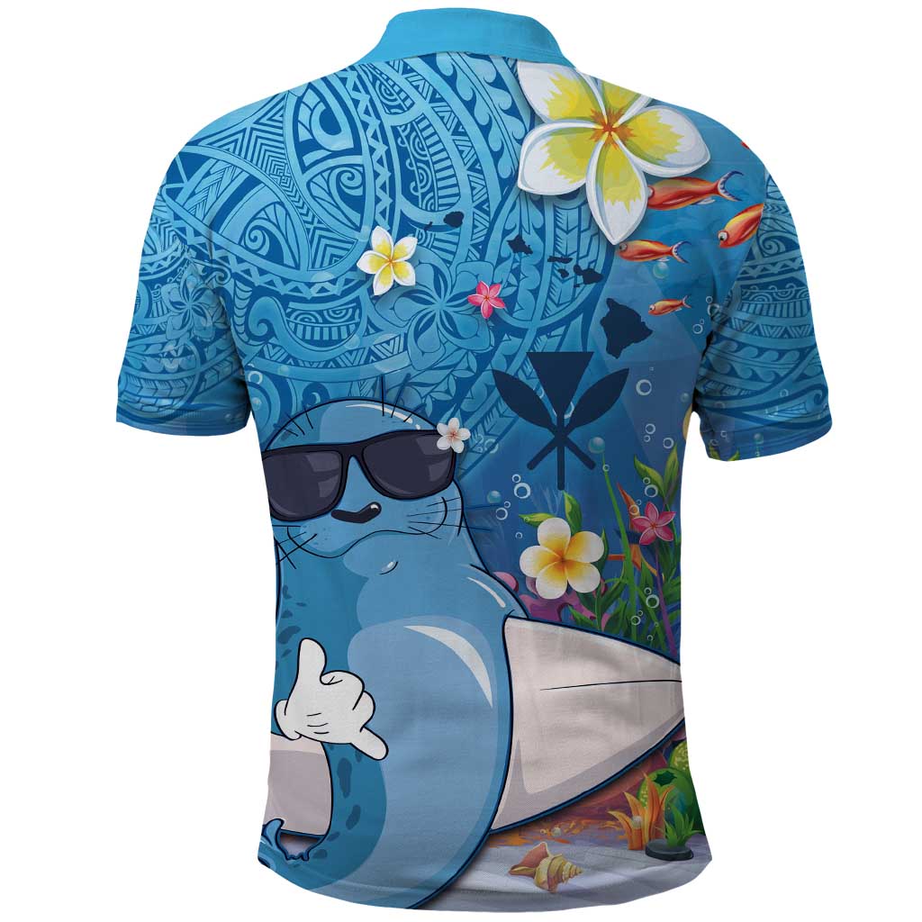 Aloha Hawaiian Monk Seal Polo Shirt Polynesian Tattoo The Ocean and Undersea Vibe LT03 - Polynesian Pride