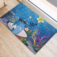 Aloha Hawaiian Monk Seal Rubber Doormat Polynesian Tattoo The Ocean and Undersea Vibe