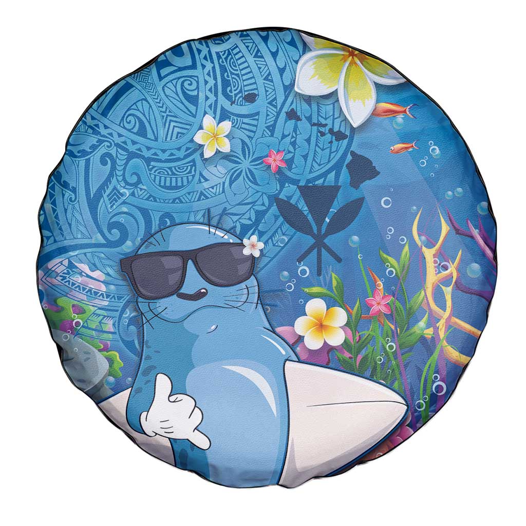 Aloha Hawaiian Monk Seal Spare Tire Cover Polynesian Tattoo The Ocean and Undersea Vibe LT03 - Polynesian Pride