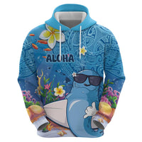 Aloha Hawaiian Monk Seal Zip Hoodie Polynesian Tattoo The Ocean and Undersea Vibe LT03 - Polynesian Pride