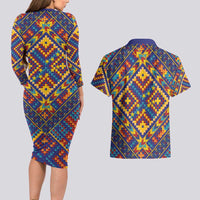 Kolose-Tuvalu Crochet Couples Matching Long Sleeve Bodycon Dress and Hawaiian Shirt with Polynesian and Pacific Tattoos LT03 - Polynesian Pride