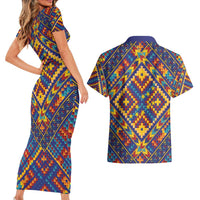 Kolose-Tuvalu Crochet Couples Matching Short Sleeve Bodycon Dress and Hawaiian Shirt with Polynesian and Pacific Tattoos LT03 - Polynesian Pride