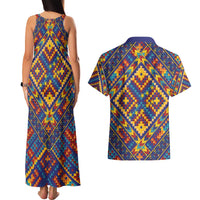 Kolose-Tuvalu Crochet Couples Matching Tank Maxi Dress and Hawaiian Shirt with Polynesian and Pacific Tattoos LT03 - Polynesian Pride