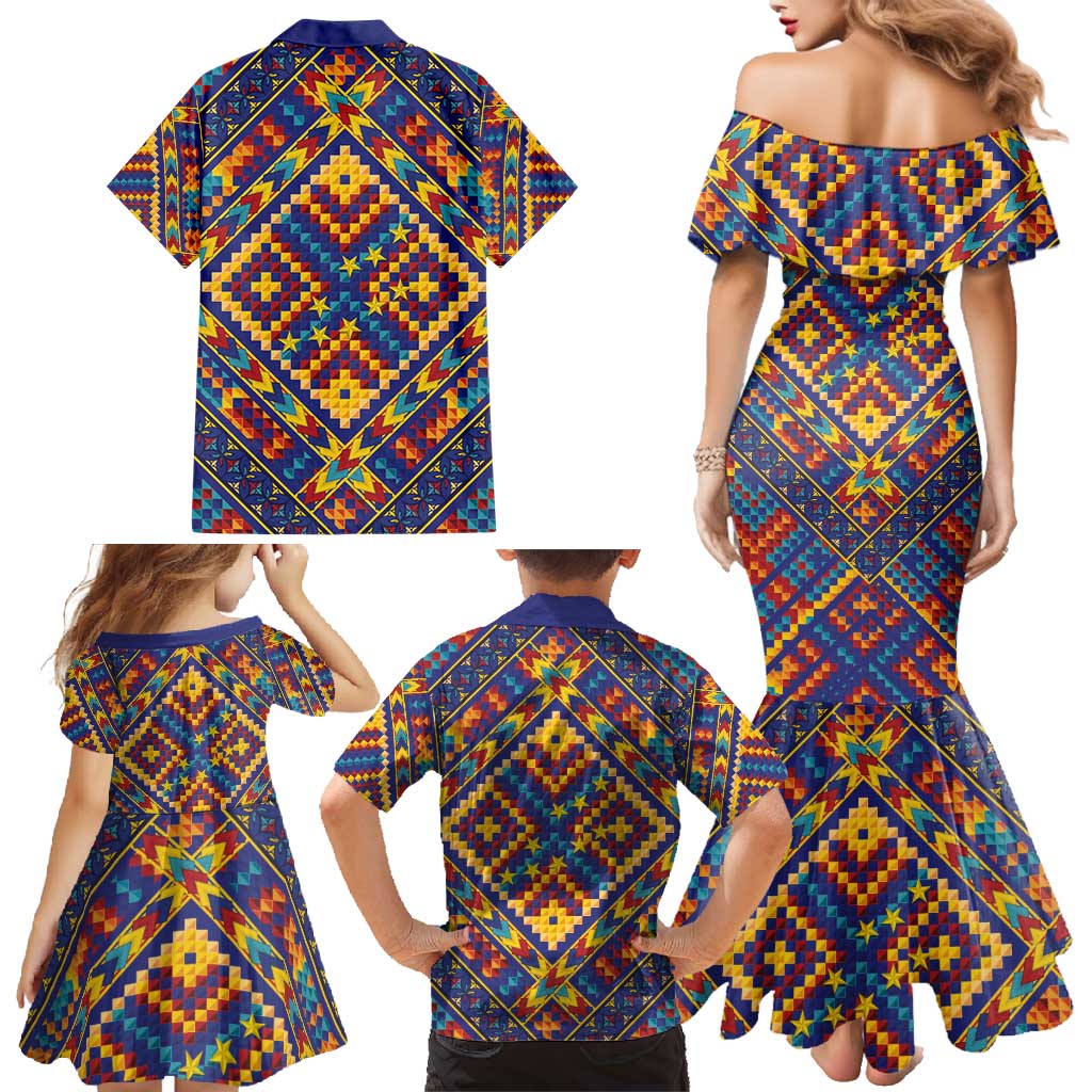 Kolose-Tuvalu Crochet Family Matching Mermaid Dress and Hawaiian Shirt with Polynesian and Pacific Tattoos LT03 - Polynesian Pride