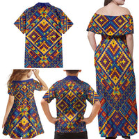 Kolose-Tuvalu Crochet Family Matching Off Shoulder Maxi Dress and Hawaiian Shirt with Polynesian and Pacific Tattoos LT03 - Polynesian Pride