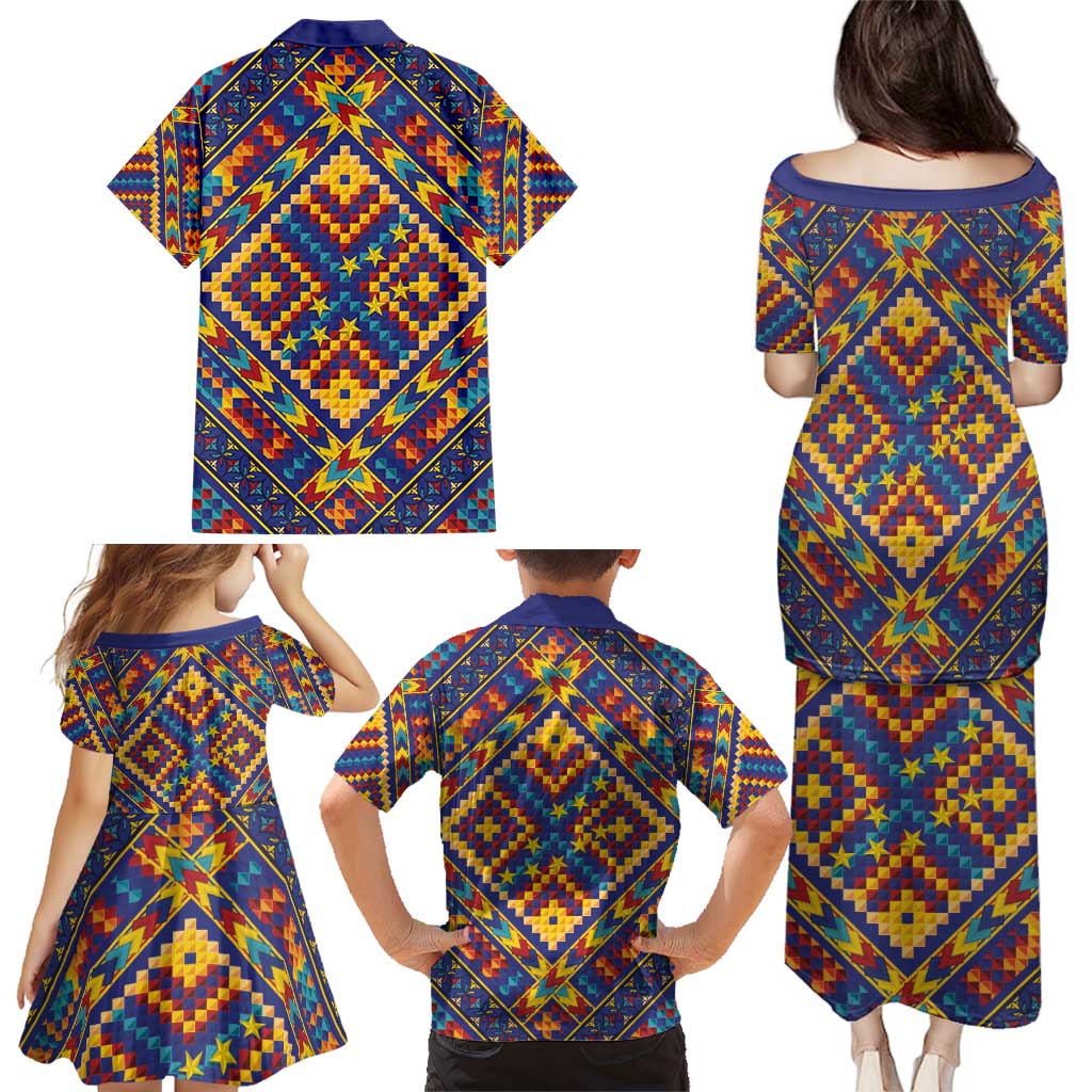 Kolose-Tuvalu Crochet Family Matching Puletasi and Hawaiian Shirt with Polynesian and Pacific Tattoos LT03 - Polynesian Pride