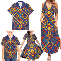 Kolose-Tuvalu Crochet Family Matching Summer Maxi Dress and Hawaiian Shirt with Polynesian and Pacific Tattoos LT03 - Polynesian Pride