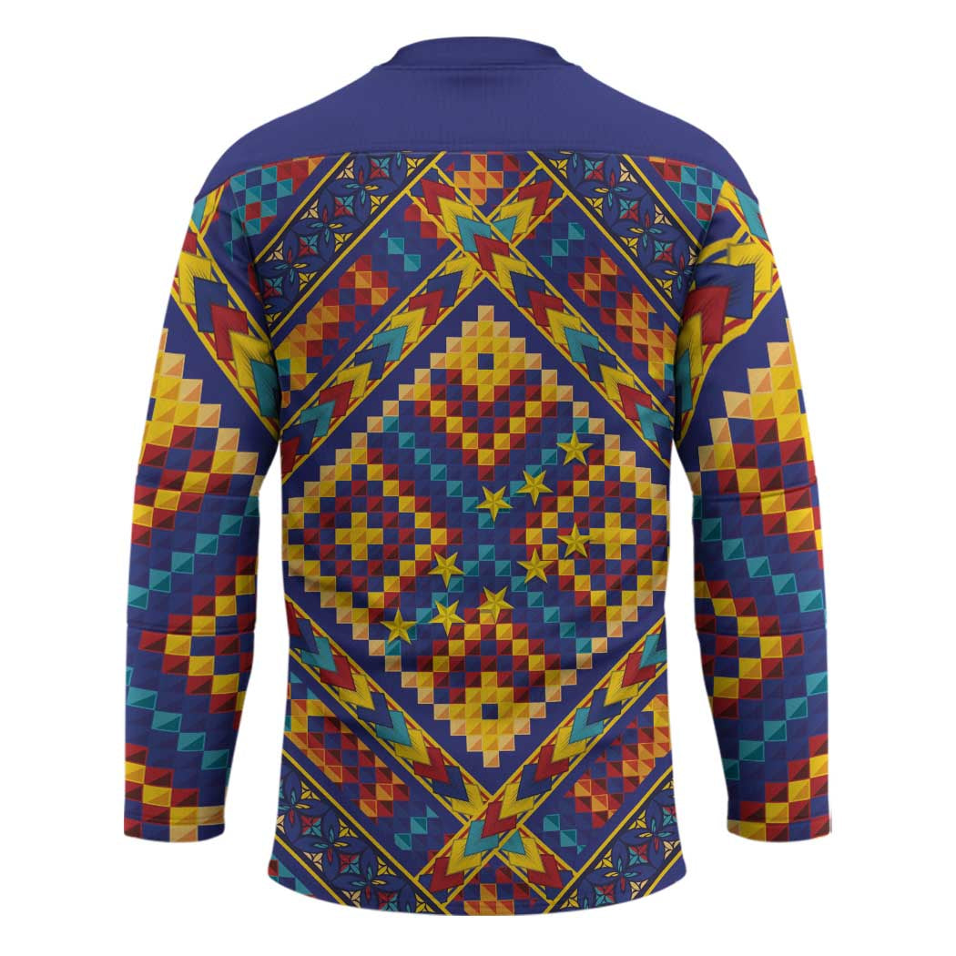 Kolose-Tuvalu Crochet Hockey Jersey with Polynesian and Pacific Tattoos - Polynesian Pride