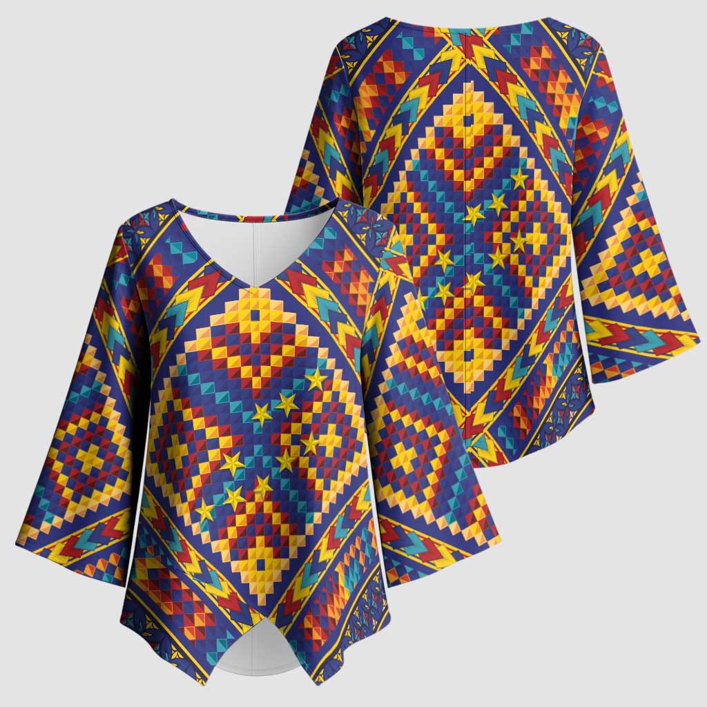 Kolose-Tuvalu Crochet Kimono Sleeve Blouse with Polynesian and Pacific Tattoos - Polynesian Pride