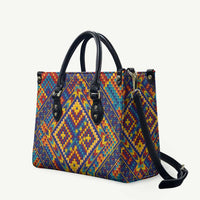 Kolose-Tuvalu Crochet Leather Bag with Polynesian and Pacific Tattoos - Polynesian Pride