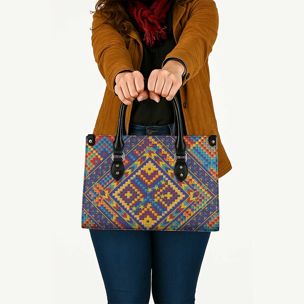 Kolose-Tuvalu Crochet Leather Bag with Polynesian and Pacific Tattoos - Polynesian Pride
