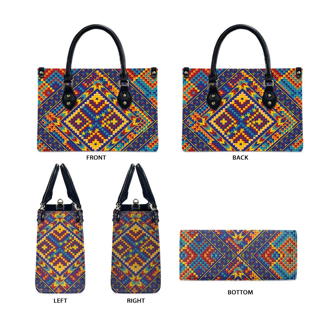 Kolose-Tuvalu Crochet Leather Bag with Polynesian and Pacific Tattoos - Polynesian Pride