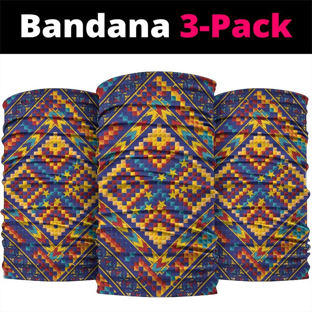 Kolose-Tuvalu Crochet Neck Gaiter with Polynesian and Pacific Tattoos LT03 package One Size: 25*50cm Navy - Polynesian Pride