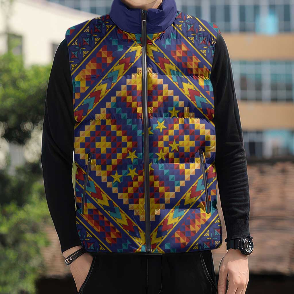 Kolose-Tuvalu Crochet Sleeveless Puffer Jacket with Polynesian and Pacific Tattoos - Polynesian Pride