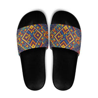 Kolose-Tuvalu Crochet Slide Sandals with Polynesian and Pacific Tattoos LT03 Navy - Polynesian Pride