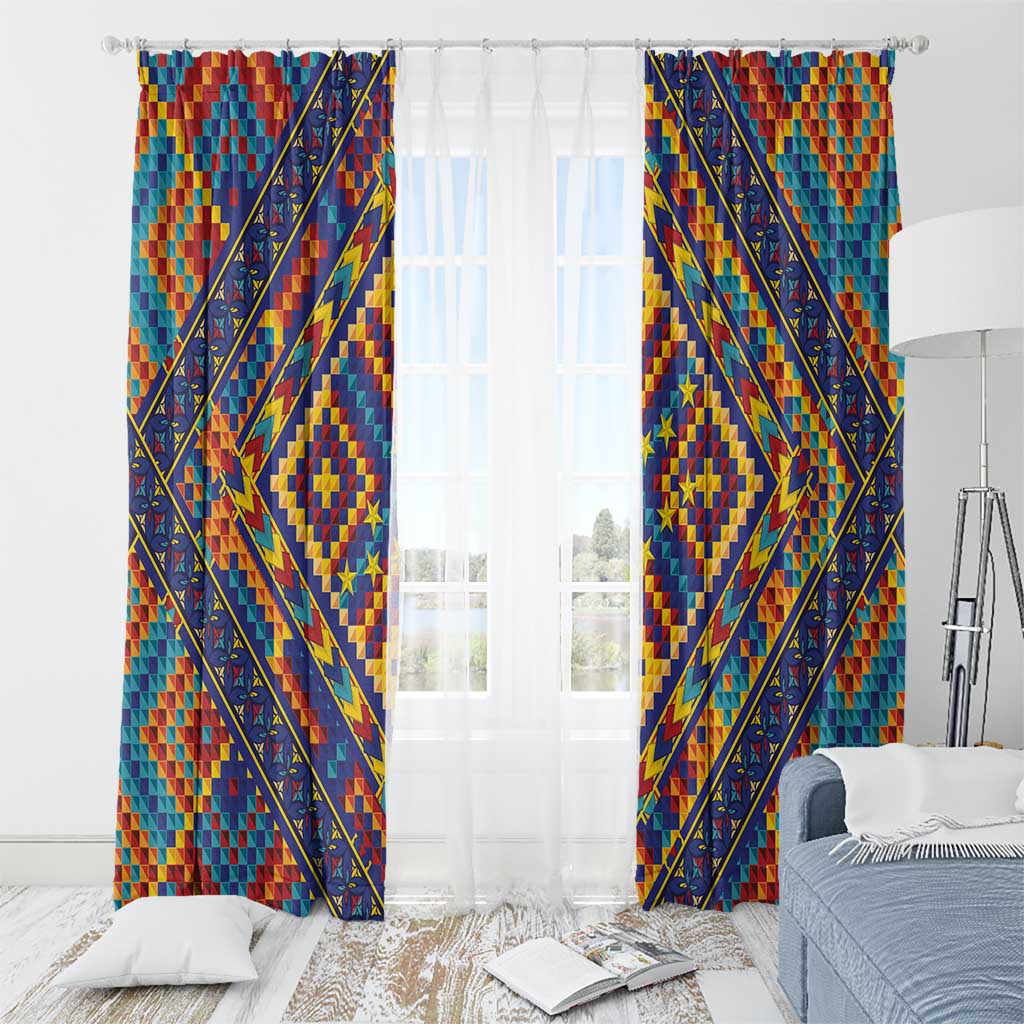 Kolose-Tuvalu Crochet Window Curtain with Polynesian and Pacific Tattoos LT03 - Polynesian Pride