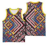 Tuvaluan and New Zealand Culture Basketball Jersey The Art of Kolose and Taniko LT03 - Polynesian Pride