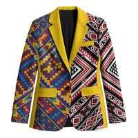 Tuvaluan and New Zealand Culture Blazer The Art of Kolose and Taniko LT03 Unisex Navy - Polynesian Pride