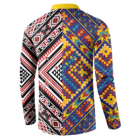 Tuvaluan and New Zealand Culture Button Sweatshirt The Art of Kolose and Taniko LT03 - Polynesian Pride