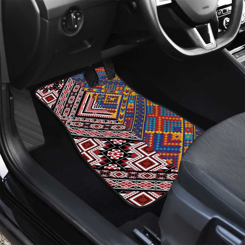 Tuvaluan and New Zealand Culture Car Mats The Art of Kolose and Taniko LT03 - Polynesian Pride