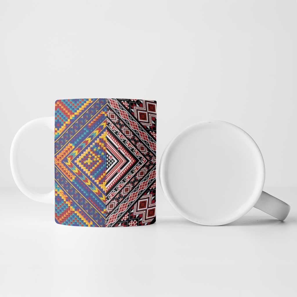 Tuvaluan and New Zealand Culture Ceramic Mug The Art of Kolose and Taniko LT03 - Polynesian Pride