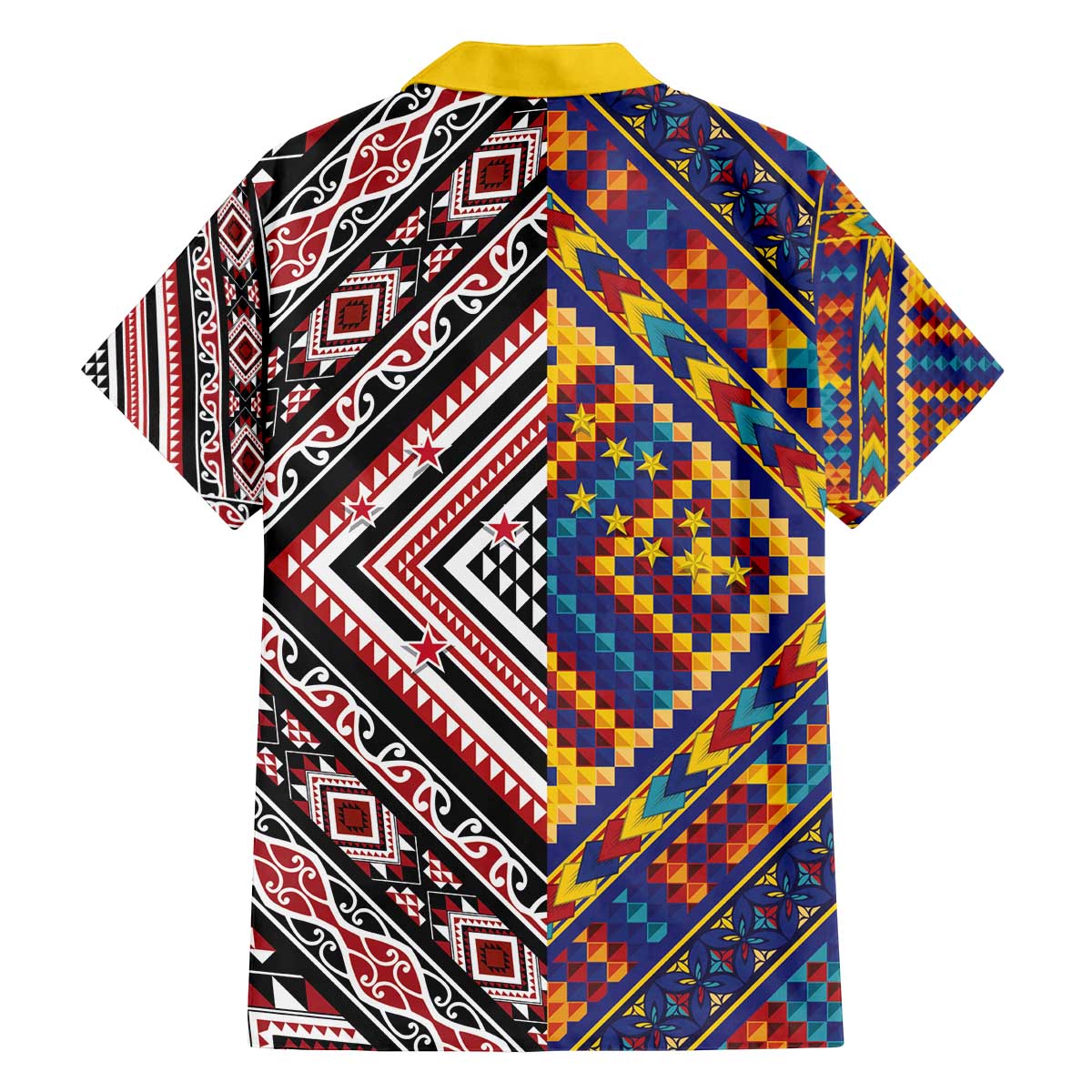 Tuvaluan and New Zealand Culture Family Matching Off The Shoulder Long Sleeve Dress and Hawaiian Shirt The Art of Kolose and Taniko LT03 - Polynesian Pride